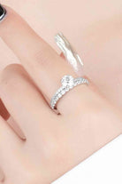Moissanite 2-Piece 925 Sterling Silver Ring-Trendsi-Urban Threadz Boutique, Women's Fashion Boutique in Saugatuck, MI