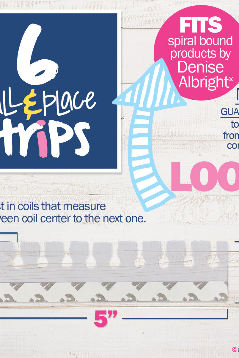 Pull & Place Snap-in Twin Coil Adhesive Strips | Pack of (6)-Organizers-Denise Albright®-Urban Threadz Boutique, Women's Fashion Boutique in Saugatuck, MI