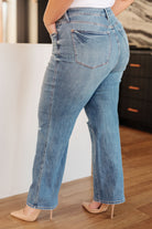 Bree High Rise Control Top Distressed Straight Jeans-Jeans-Ave Shops-Urban Threadz Boutique, Women's Fashion Boutique in Saugatuck, MI