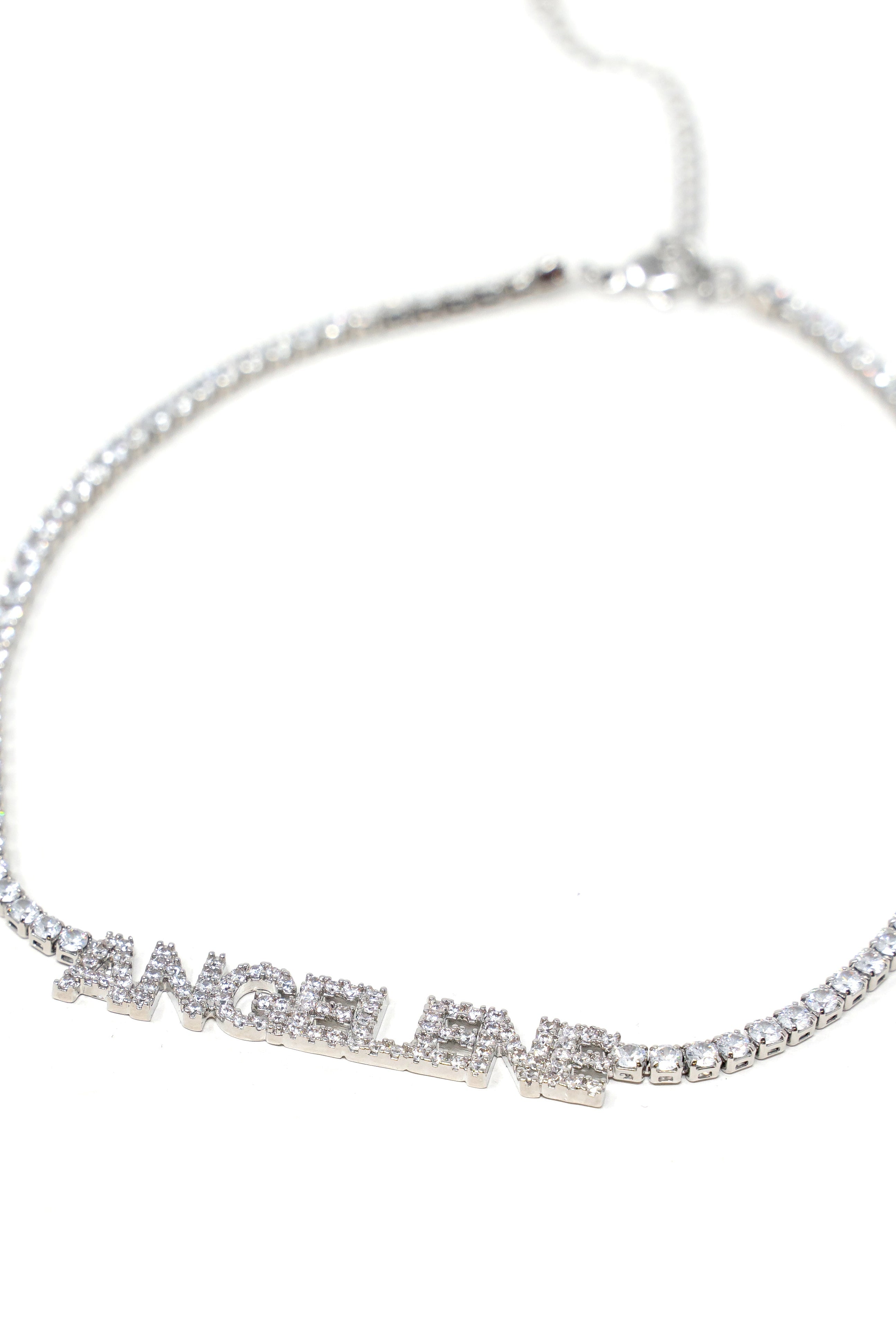 Customized Tennis Chain Nameplate Necklace-Necklaces-TSK® Custom Jewelry-Urban Threadz Boutique, Women's Fashion Boutique in Saugatuck, MI