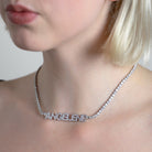 Customized Tennis Chain Nameplate Necklace-Necklaces-TSK® Custom Jewelry-Urban Threadz Boutique, Women's Fashion Boutique in Saugatuck, MI