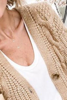 Water Resistant Custom Double Layered Initial Necklace-Necklaces-TSK® Custom Jewelry-Urban Threadz Boutique, Women's Fashion Boutique in Saugatuck, MI