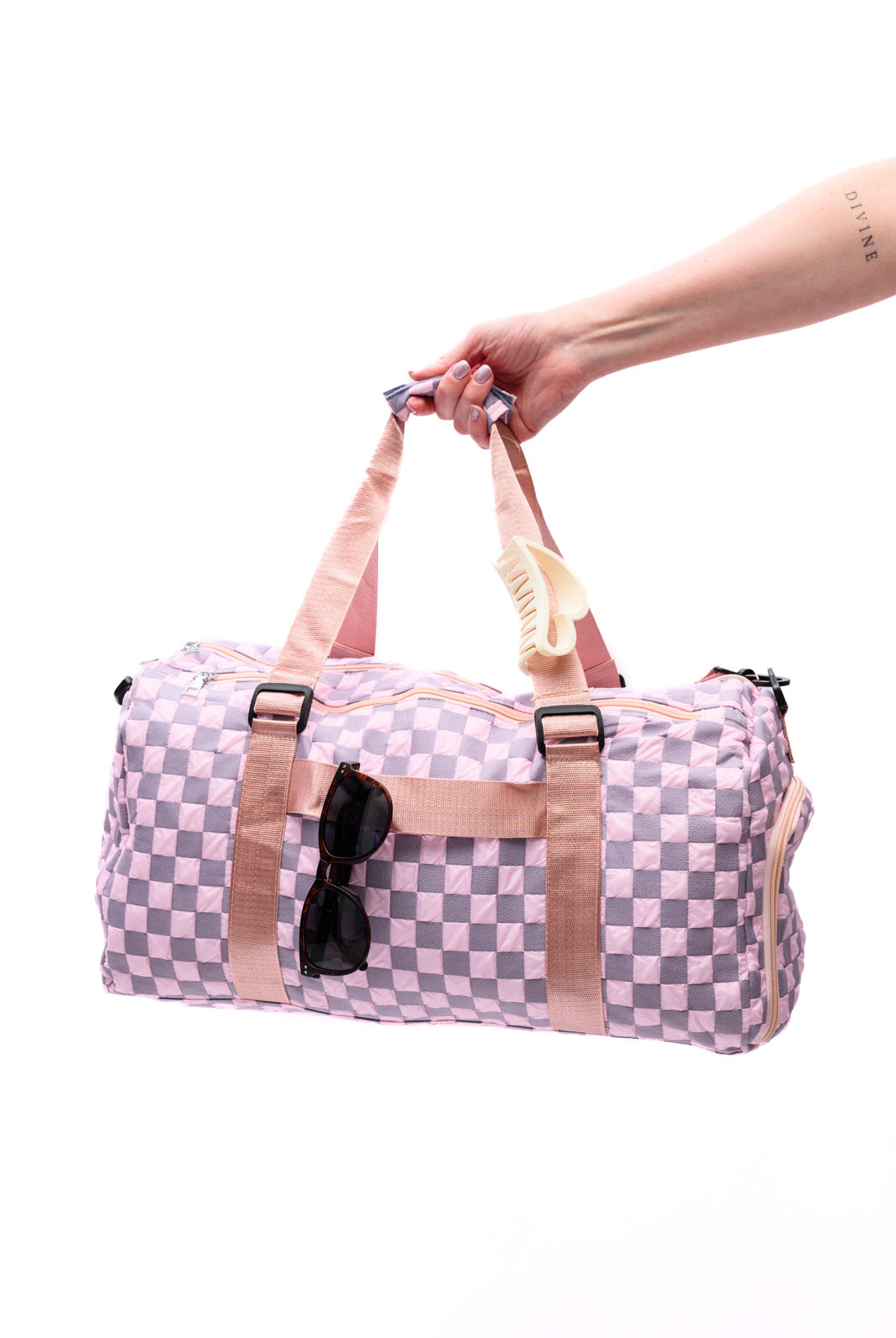 Elevate Travel Duffel in Pink-Handbags-Ave Shops-Urban Threadz Boutique, Women's Fashion Boutique in Saugatuck, MI