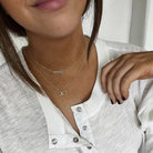 Water Resistant Custom Classic Initials Necklace with Crystal Detail-Necklaces-TSK® Custom Jewelry-Urban Threadz Boutique, Women's Fashion Boutique in Saugatuck, MI