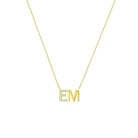Water Resistant Custom Classic Initials Necklace with Crystal Detail-Necklaces-TSK® Custom Jewelry-Urban Threadz Boutique, Women's Fashion Boutique in Saugatuck, MI