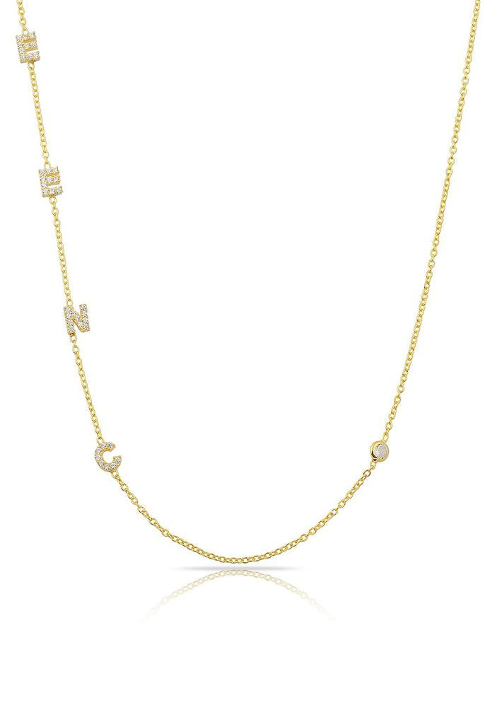 Water Resistant Custom Mini Love Letters Necklace-Necklaces-TSK® Custom Jewelry-Urban Threadz Boutique, Women's Fashion Boutique in Saugatuck, MI