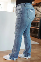 O'Hara Destroyed Straight Jeans-Jeans-Ave Shops-Urban Threadz Boutique, Women's Fashion Boutique in Saugatuck, MI