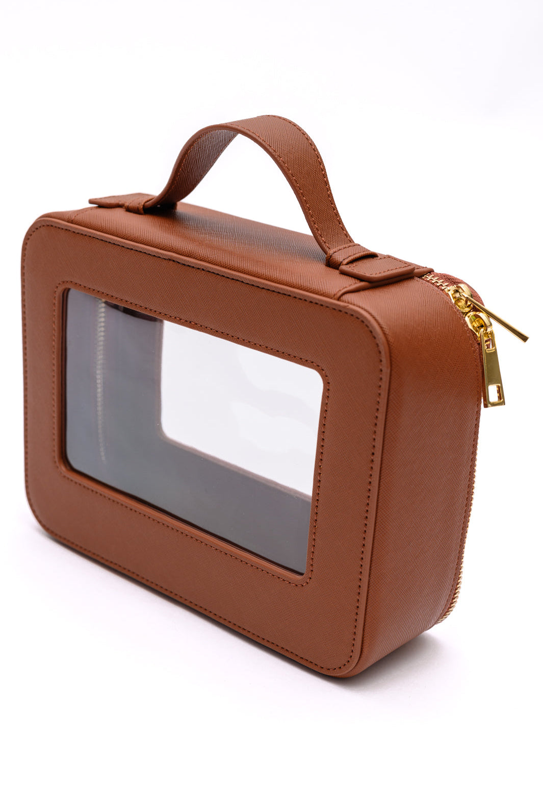PU Leather Travel Cosmetic Case in Camel-Ave Shops-Urban Threadz Boutique, Women's Fashion Boutique in Saugatuck, MI