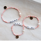 Customized Stretch Bracelet in Pink and Pearls-Bracelets-TSK® Custom Jewelry-Urban Threadz Boutique, Women's Fashion Boutique in Saugatuck, MI