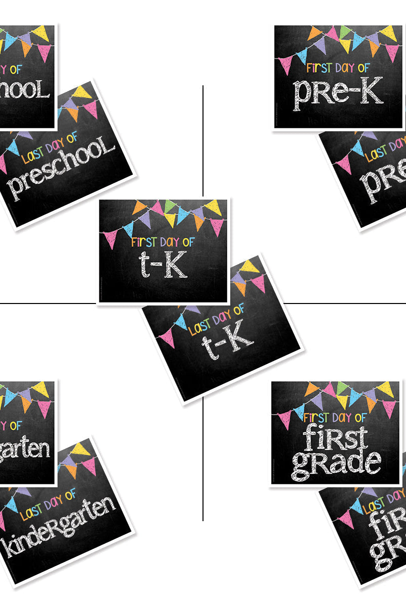 First & Last Day of School Signs | Photo Prop Deck | 17 Grades | (4) Styles-Back to School-Denise Albright®-Urban Threadz Boutique, Women's Fashion Boutique in Saugatuck, MI