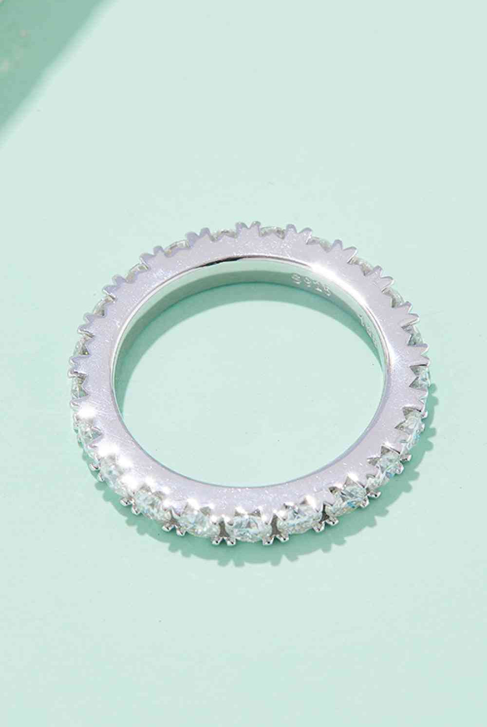 2.3 Carat Moissanite 925 Sterling Silver Eternity Ring-Trendsi-Urban Threadz Boutique, Women's Fashion Boutique in Saugatuck, MI