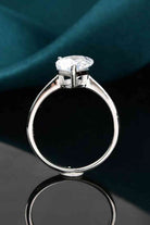 Classic Teardrop 2 Carat Moissanite Ring-Trendsi-Urban Threadz Boutique, Women's Fashion Boutique in Saugatuck, MI