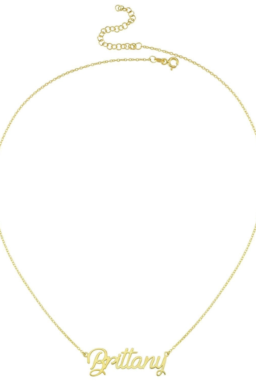 Water Resistant Custom Cursive Nameplate Necklace-Necklaces-TSK® Custom Jewelry-Urban Threadz Boutique, Women's Fashion Boutique in Saugatuck, MI