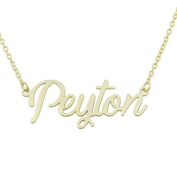 Water Resistant Custom Cursive Nameplate Necklace-Necklaces-TSK® Custom Jewelry-Urban Threadz Boutique, Women's Fashion Boutique in Saugatuck, MI